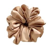 1pc Extra Large Faux Silk Fluffy, High Elasticity, Soft & Silky, Luxury Casual Comfortable Scrunchie For Women(Coffee)