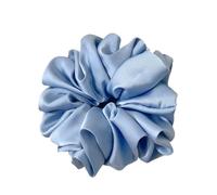 1pc Extra Large Faux Silk Fluffy, High Elasticity, Soft & Silky, Luxury Casual Comfortable Scrunchie For Women Suitable For Casual, Party, Party(Blue)