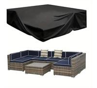 1pc Extra Large Waterproof Patio Furniture Covers ,210x110x75cm (Lxwxh) Heavy Duty Oxford Fabric Square Outdoor Cover with Storage Bag , Fits Dining