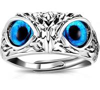 1Pc Eye Owl Ring Retro Animal Open Ring Adjustable Owl Ring Open Animal Rings Statement Ring Jewelry Fingers Accessories Creative