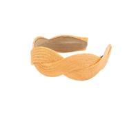 1PC Fashion Wide Hard Headbands For Women Girls Hair Band Pleated Cloth Fabric Hair Hoop Fashion Girls HairAccessories(YELLOW)