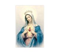 1pc Fashion Wooden Wall Art Poster Valentine'S Day Easter Immaculate Heart Of Mary Canvas Prints 1 (1)