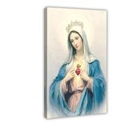 1pc Fashion Wooden Wall Art Poster Valentine'S Day Easter Immaculate Heart Of Mary Canvas Prints 1 (1)