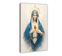 1pc Fashion Wooden Wall Art Poster Valentine'S Day Easter Immaculate Heart Of Mary Canvas Prints 1