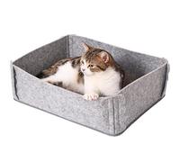 1PC Felt Cats Scratcher Lounge Box With Removable Cardboard, Cats Felt Cardboard, Rectangular Pet Bed With Corrugated Board, Pet Scratchings Pad For Furniture Protection, Training Toy