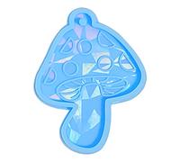 1PC Finish The Mushroom Shape Resin Silicone Mold with A Hold for Crystal Trinket Decoration Epoxy Keychain Mushroom Shape Resin Silicone Mold