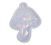 1PC Finish The Mushroom Shape Resin Silicone Mold with A Hold for Crystal Trinket Decoration Epoxy Keychain Keychain Pendant