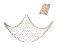 1Pc Fish Net Decoration, Cotton Hanging Decor for Under the Sea Party, Nautical Themed Fishnet Wall Hanging & Table Cover Suitable for Ocean, Beach Theme, Private, Mermaid