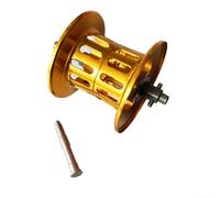 1Pc Fishing Reel Spool For ABU B4 P4 MAX4X MAX4sx MAX4STX, Lightweight Aluminum Alloy Water Drop Wheel, 1.5-20g Bait Capacity For Anglers(for HYBRID ceramic gold)