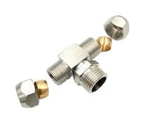 1PC Fit 10mm Tube O/D -1/2" BSPP Male Middle Tee Nickel Brass Ferrule Pneumatic Fitting PKNVKZIDK