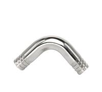 1PC Fit Tube I.D 19/25/32/38/45/51mm Hose Barbed 304 Stainless Steel Sanitary 90 Degree Elbow Pipe Fitting 5.0(38mm)