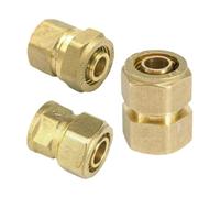 1pc Fit Tube I.DxO.D 20x25mm - 1" BSP Female PEX-AL-PEX Tube Straight Brass Pipe Fitting