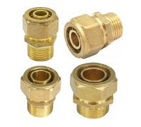 1pc Fit Tube I.DxO.D 20x25mm - 1" BSP Male PEX-AL-PEX Brass Pipe Fitting Solar Water Heater