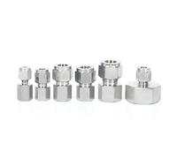 1PC Fit Tube O/D 8mm to M20x1.5 Female 304 Stainless Ferrule Pneumatic Air Compression Fitting
