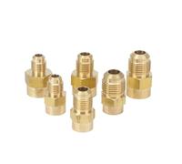 1pc Fit Tube OD 3/8" - 1/8" NPT Female Brass SAE 45 Degree Pipe Connector Fitting Adapters 1000 psi