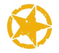 1Pc Five-Pointed Star Self-Adhesive Reflective Motorcycle Stickers Racing Helmet Fuel Tank Fender Car Decals(Reflective Yellow)