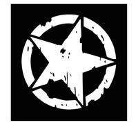 1Pc Five-Pointed Star Self-Adhesive Reflective Motorcycle Stickers Racing Helmet Fuel Tank Fender Car Decals(White)