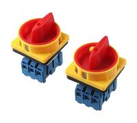 1pc Flame Retardant Plastic Rotary Cam Switch 25A/32A 3-Pole On-Off Power Switch 2-Position Load Circuit Breaker Switch(32A)