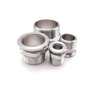 1pc Flange Hex Joint Adapter KF16 KF25 KF40 KF50 304stainless Steel BSPT External Thread 1/8 "1/4”1/2“3/4”3/8“1”11/4" 11/2" 2"(KF16-BSP 3I4inch)