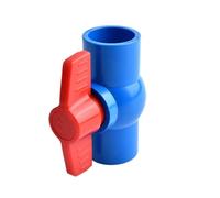 1pc Flat Socket Ball Valve PVC Pipe Coupler Adapter Watering Connectors Garden Irrigation Aquarium Fish Tank Joint I.D 20~110mm(Blue Color,Inner Dia 25mm)