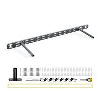 1pc Floating Shelf Bracket Heavy Duty,Decorative Floating Shelf Hardware Hidden Black Metal Fireplace Mantel Brackets (22"X4"X1.0" with Tools)