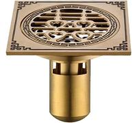 1pc Floor Drain Antique Large Displacement Brass Shower Room Bathroom Double Filter