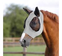 1PC Fly Mask for Horses with Ears, Breathable Horse Fly Mask for Summer Protection, Full Coverage Mesh Horse Head Cover, UV Protection and Insect Guard for Outdoor Use(Grey)