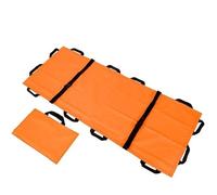 1pc Folding Soft Stretcher Foldable Emergency Rescue Stretcher with Carrying Bag for Hospital Sports Venues Ambulance(Orange)