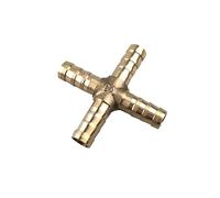 1PC for 4mm 5mm 6mm 8mm 10mm 12mm 16mm 19mm Hose Copper Pagoda Water Tube Fittings Brass Barb Pipe Fitting 2 3 4 Way Brass Connector(4 Way,OD 8MM)