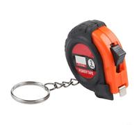 1PC For Mini Retractable Tape Measure 3FT 1M with Dual Scale Readings Auto Rewind Feature and Portable Keychain Design (orange)