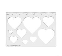 1pc For Router Template for For Router Jig with Heart and Triangle Inlay Designs for Woodworking and Furniture Crack Filling (A)