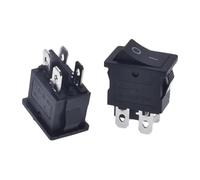 1PC Four-Legged Two-Gear Ship-Type Switch Warping Switch Parts 6A 250V black 21 * 15mm