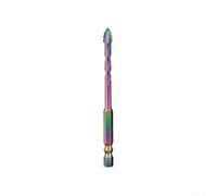 1pc FourFlute Eccentric Drill Bit For Drilling And Punching Glass Tiles, Cement, Concrete, And Granite With Carbide Cutting Edges And Hex Shank(6mm)