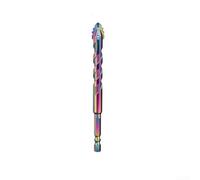 1pc FourFlute Eccentric Drill Bit For Drilling And Punching Glass Tiles, Cement, Concrete, And Granite With Carbide Cutting Edges And Hex Shank(12mm)
