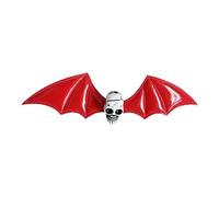 1PC Friendly Bat Shaped Hairpin, Red WHITE SKELETON