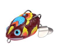 1PC Frog Fishing Bait Combo High Elasticity & Wear Resistance 4cm 7.4g | Frog Fishing Bait Combo with Double Hook PVC Frogs Lures High Elasticity Wear Resistance Spinning Glitter Vibrating