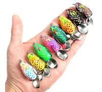 1Pc Frogs Lures Large Mouth Swimbaits Fishing Large Feet Baits Double Propeller Legs for Freshwater Saltwater Fishing Frogs Hard Lures