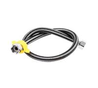1pc G1/2" Black Nylon Water Inlet Hose Faucet Heater Pipe Toilet Connection Kitchen Bathroom All Tube(C,40cm)