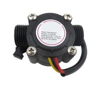 1pc G1/2 Hall Effect Water Flow Sensor Switch Flowmeter DC5V 1-30L/min Gray/Whit e/Black SM-3P Connector 10mA(DC 5V)(A)
