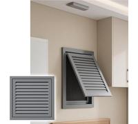 1pc Gable Vent Access Panel with Filter Screen - Durable Gray Aluminum Louvered Vent for Attic & Hotel Corridors(410x460mm)