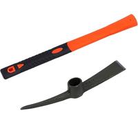 1PC Garden Pick Mattock,Garden Mattock,Garden Pick, Red Pickaxe with Fibreglass Handle, Double End Hardened Head, Suitable for Gardening, Loosening Soil, Camping & Planting,Small