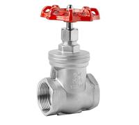 1pc Gate Valve, 1/2" 3/4" 1" 1-1/4" BSP Female Thread 304 Stainless Steel Rotary Sluice with Wheel Handle(G3l4 DN20)