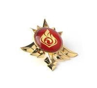 1PC Genshin impact Metal Brooch Cartoon cute Seven elements Badge (style 7)