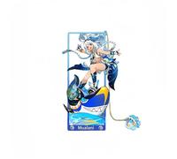 1PC Genshin Impact Natlan Characters Metal Bookmark Game Bookmark with Chain for Game Fans (Mualani)
