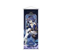 1PC Genshin Impact Scroll Poster Wall Hanging Forged Cloth Painting Decor Live Room Bedroom Art Print 70 x 25 cm (Layla)