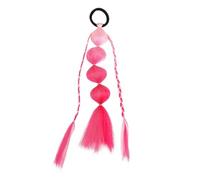1PC Girls Braid Sweet Hair Ties Gradient Colors Twist Braid Wig Hairbands for Parties and Everyday Use(Pink red)