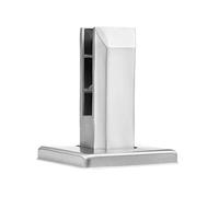 1PC Glass Clamp 4 PCS Square Railing Bracket for 0.31 "-0.47" Tempered .12” Thick Balcony Garden Deck(Silver 10pcs)