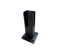 1PC Glass Clamp 4 PCS Square Railing Bracket for 0.31 "-0.47" Tempered 12” Thick Balcony Garden Deck Stair(Black 4pcs)