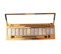 1PC Glitter Eyeshadow Palette, 12-Color Sparkle Shimmer Eyeshadow with Mirror & Brush Long-Lasting Highly Pigmented for Women