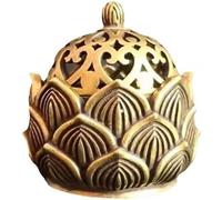 1Pc Gold Lotus Incense Burner Vintage Flower Incense Holder Incense Cone Burner for Home Fragrance Decoration（2.9 * 3cm）Holders,Incenses Cone Holder,Incenses Burner